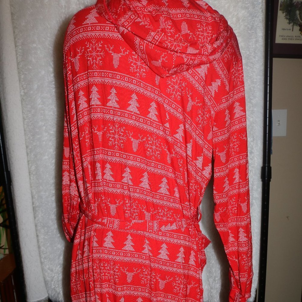 MeUndies unisex long hooded Christmas print robe size XL/2XL - NWOT - LAST ONE!! - Picture 4 of 6